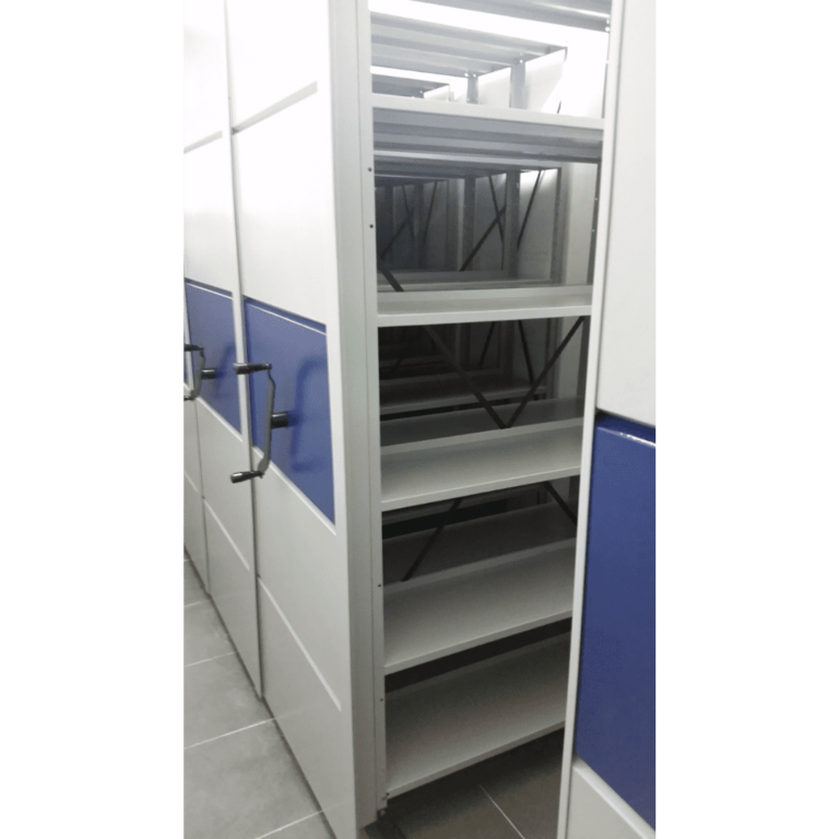 Archivo rodante con estanteria de linea