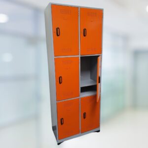 Locker metálico 6 casilla, con seguridad, para almacenamiento de objetos personales