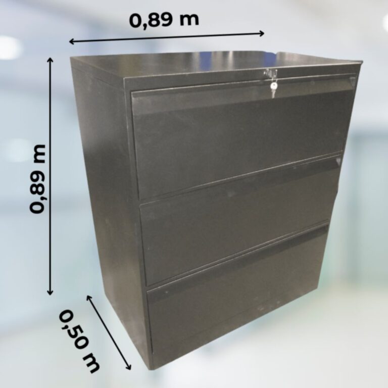 Archivador metálico de 3 gavetas, para archivar carpetas colgantes