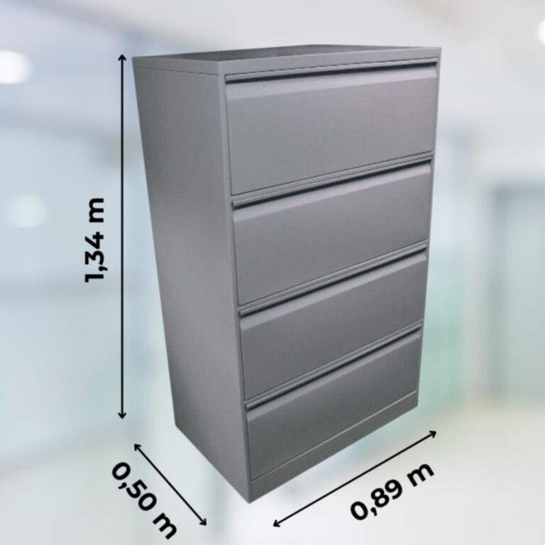 Archivador metálico de 4 gavetas, para archivar carpetas colgantes