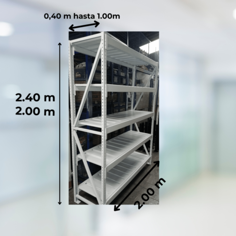 Estatería semipesada, color blanco