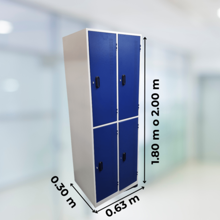 Locker de 4 casillas azul