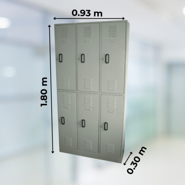 Locker de 6 casillas gris