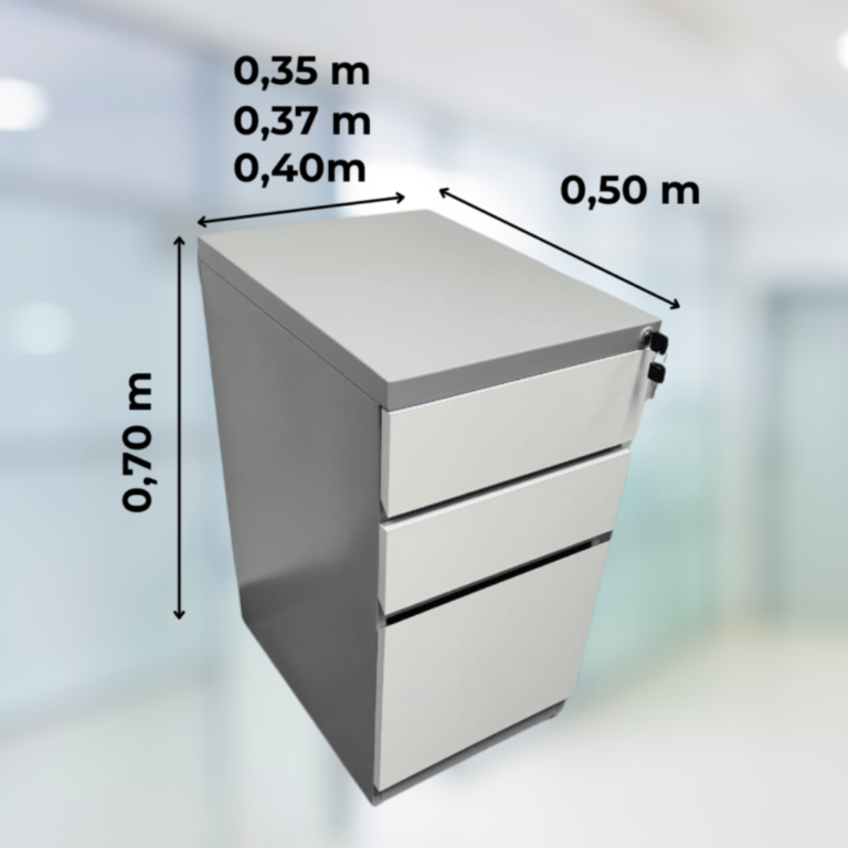 Cajonera 2x1 gris y blanco