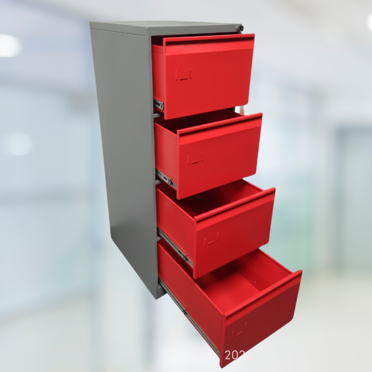 Archivador 4 gavetas rojo